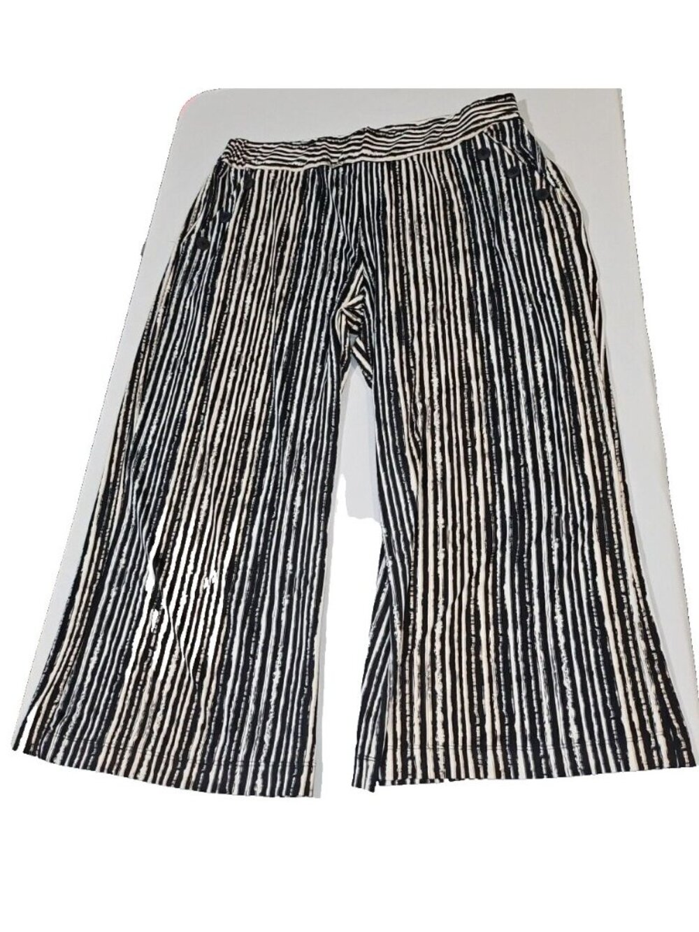 Robert Louis XL Wide Leg Palazzo Pants Nautical Stripe Resort Cruise Coastal - Picture 2 of 10